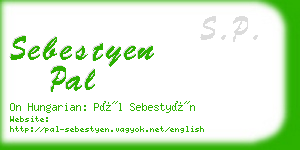 sebestyen pal business card